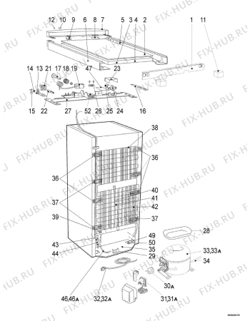 Взрыв-схема холодильника Zanussi ZRB32OX - Схема узла Electrical equipment 268